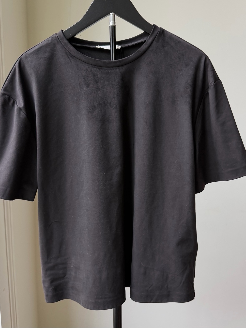Zara Black Short Sleeve Crewneck Tee